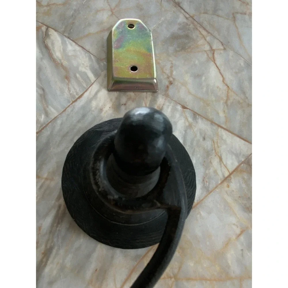 Pottery Barn Black Forged Iron Curtain Tiebacks Set of 3‎ Ball Finial Hooks